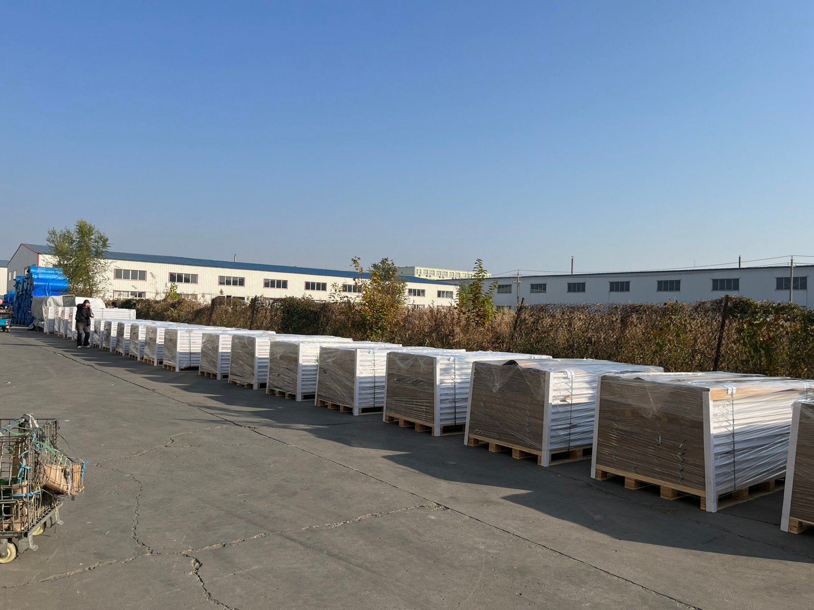 Packaged goods prepared for export shipment