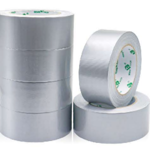 Silver cloth duct tape rolls for industrial sealing and repair