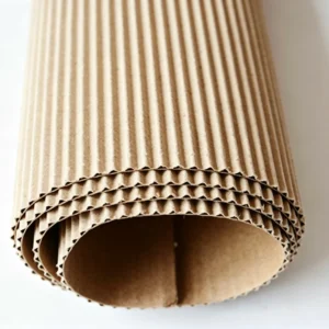 Single-face corrugated paper roll for flexible protective wrapping