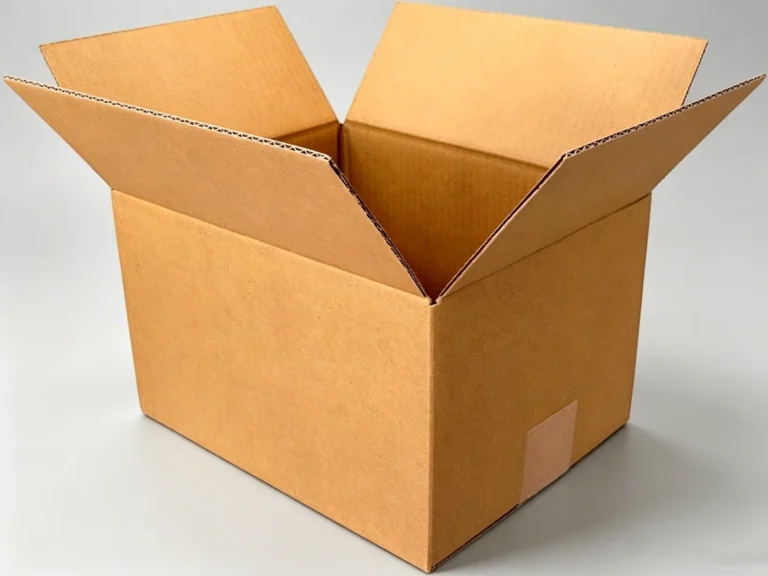 Open corrugated shipping box for custom industrial packaging