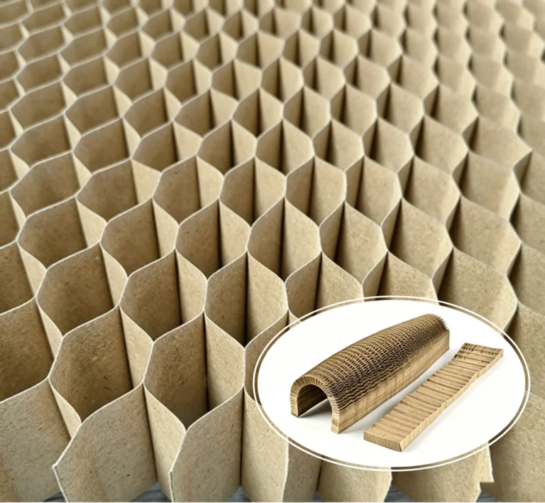 Expandable honeycomb paper core for lightweight structural packaging support