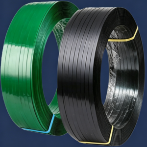Green and black PET strapping coils supplied by HengNice