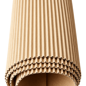 Single-face corrugated paper roll for protective wrapping